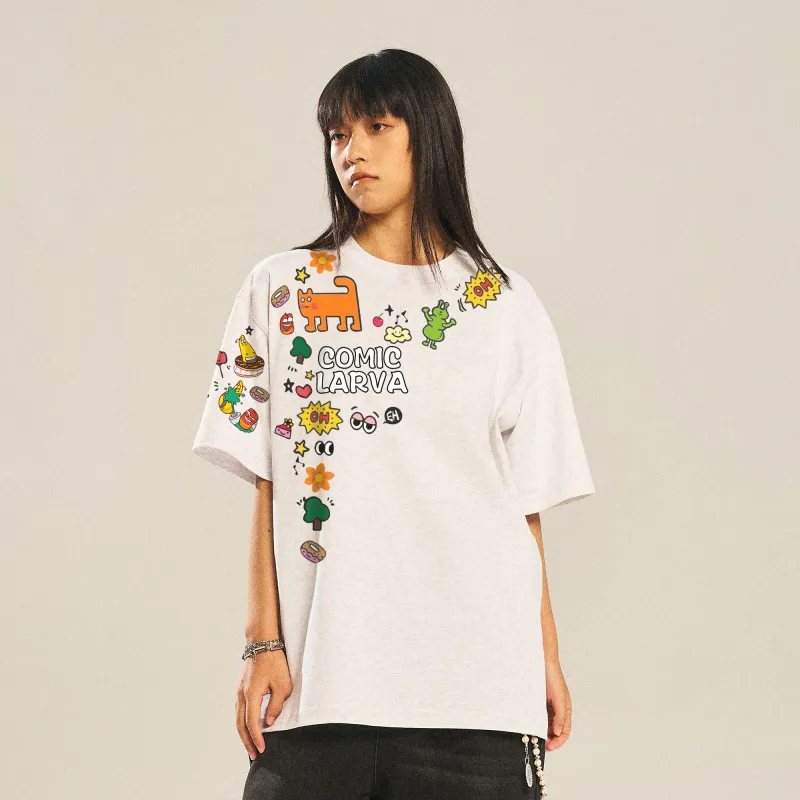 COMIC LARVA T Shirts Unisex-2