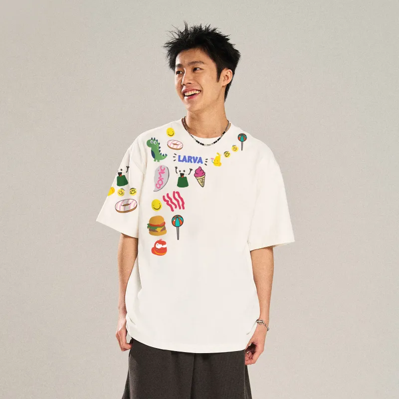 COMIC LARVA T Shirts Unisex-3