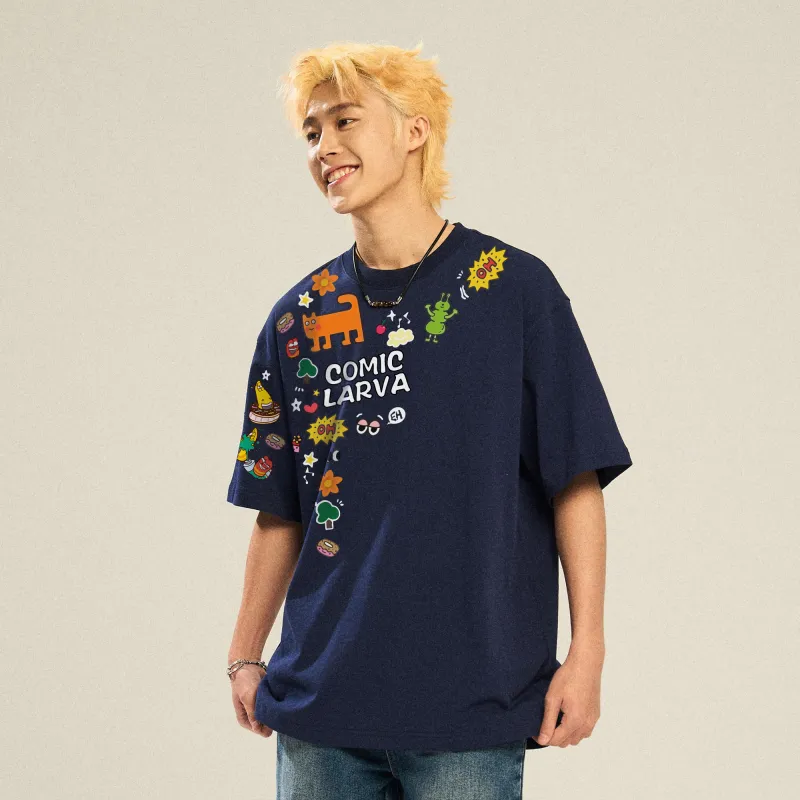 COMIC LARVA T Shirts Unisex-14