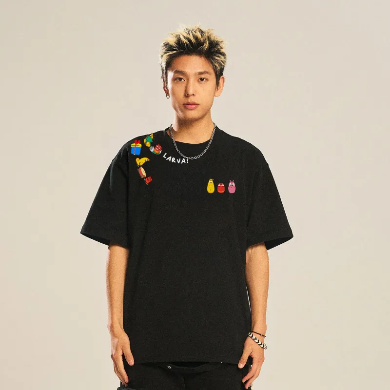 COMIC LARVA T Shirts Unisex-8