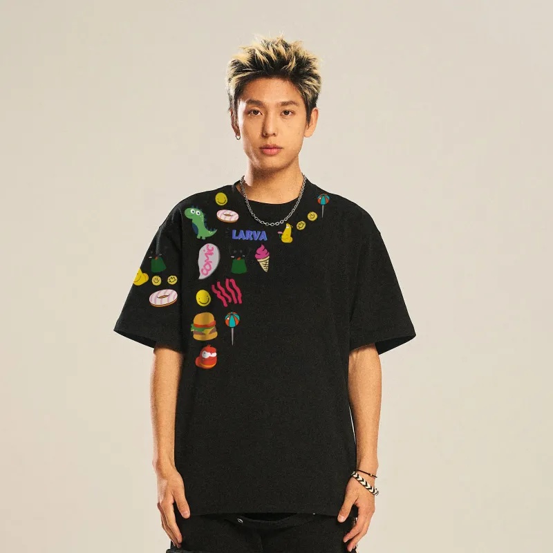 COMIC LARVA T Shirts Unisex-8