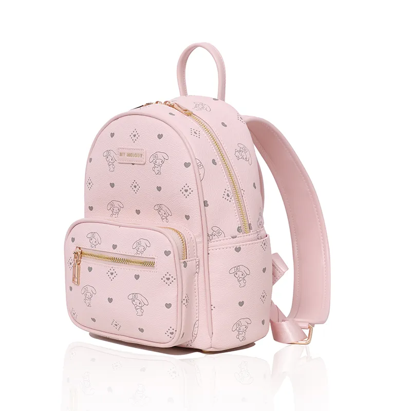 MESUCA Synthetic Leather Backpack Women's Pink-2