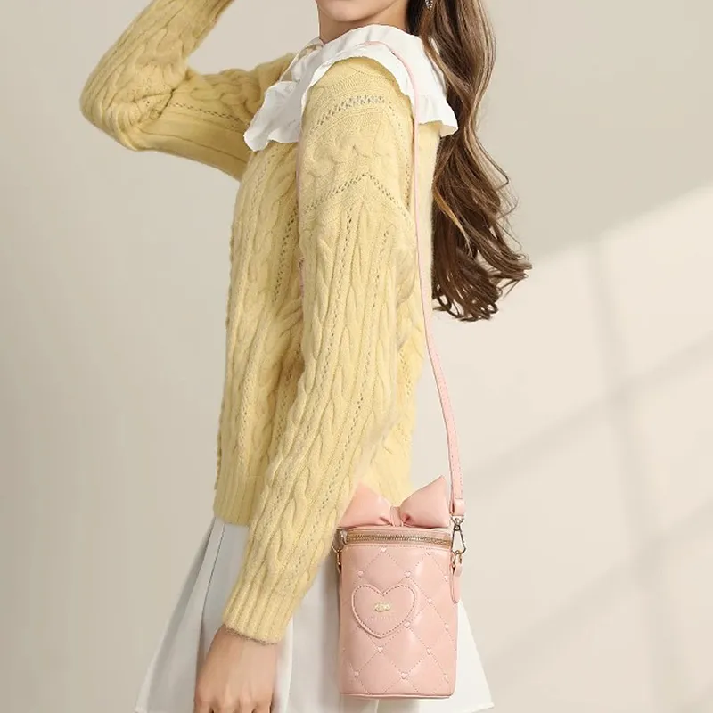 MESUCA Synthetic Leather Crossbody Bag, Shoulder Bag, Shoulder Bag Small Size Women's Multicolor-8