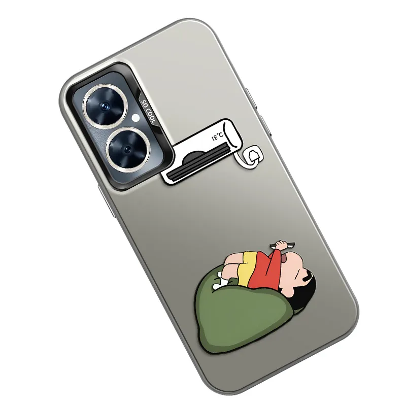 YICAIJIA Matte Material Air Conditioner Shin Chan H Phone Cases Compatibility With MVMOM 20/30 Trendy And Cool-2