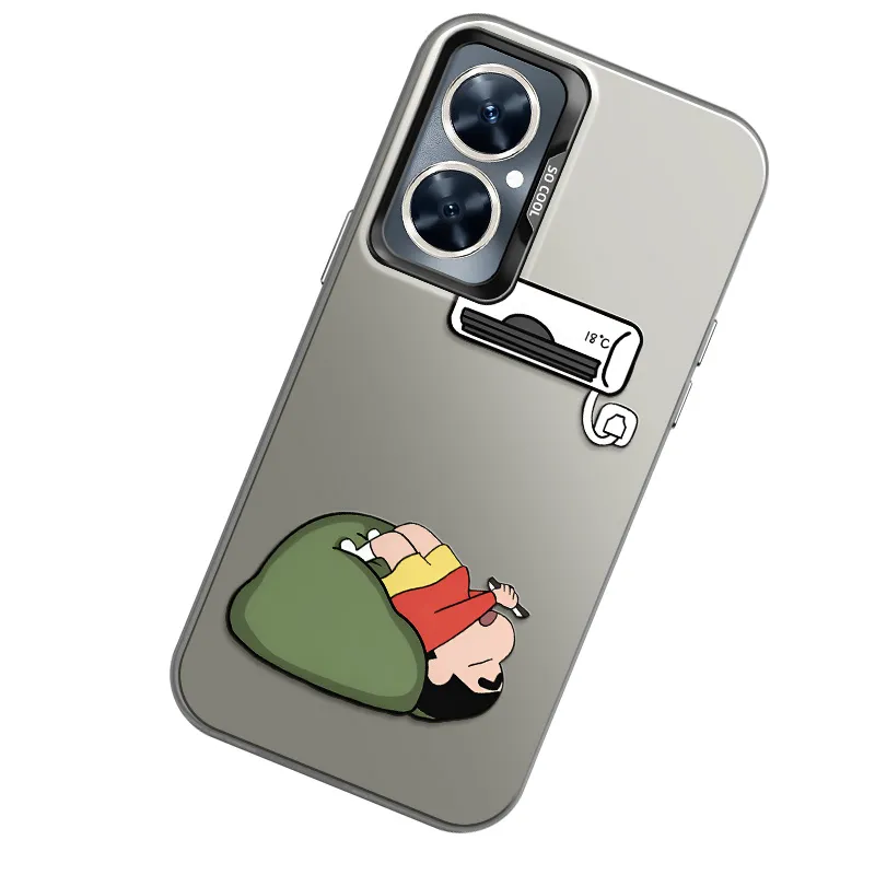 YICAIJIA Matte Material Air Conditioner Shin Chan H Phone Cases Compatibility With MVMOM 20/30 Trendy And Cool-1