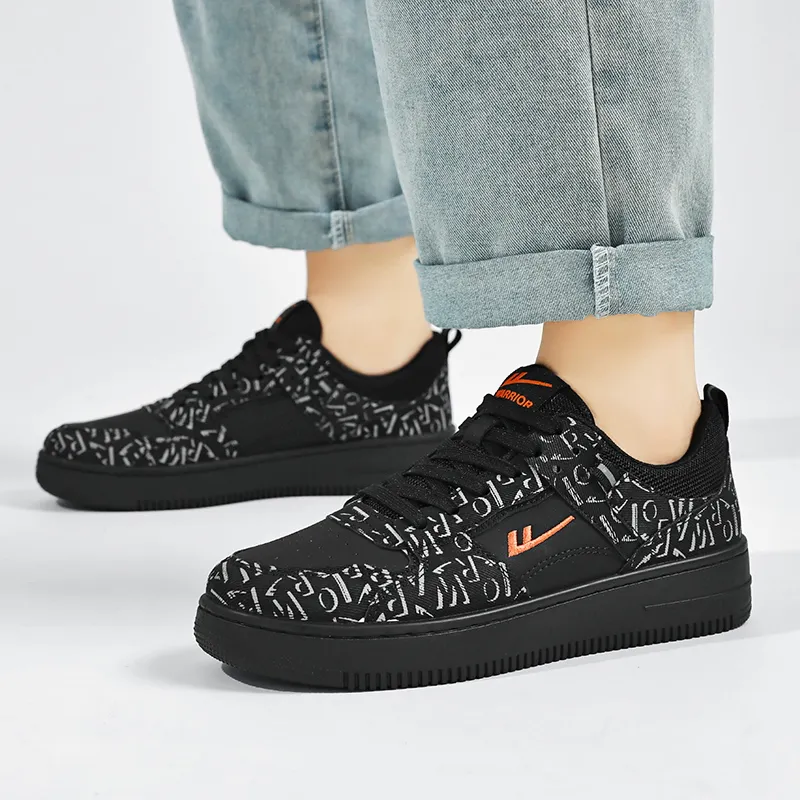 Warrior Warrior Warm Lightweight Height Increasing Low-Top Skateboard Shoes Unisex-23