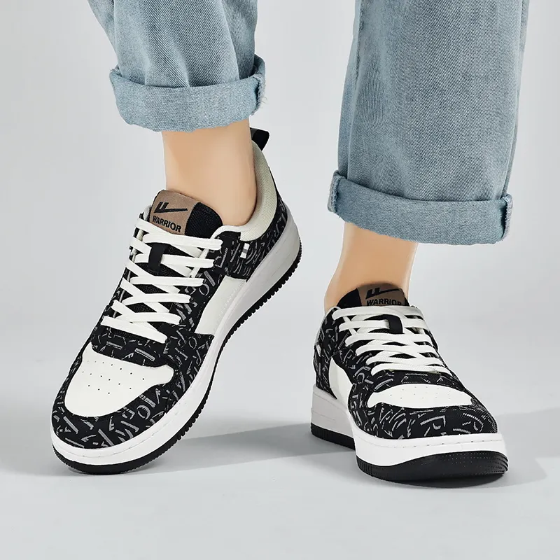 Warrior Warrior Warm Lightweight Height Increasing Low-Top Skateboard Shoes Unisex-19