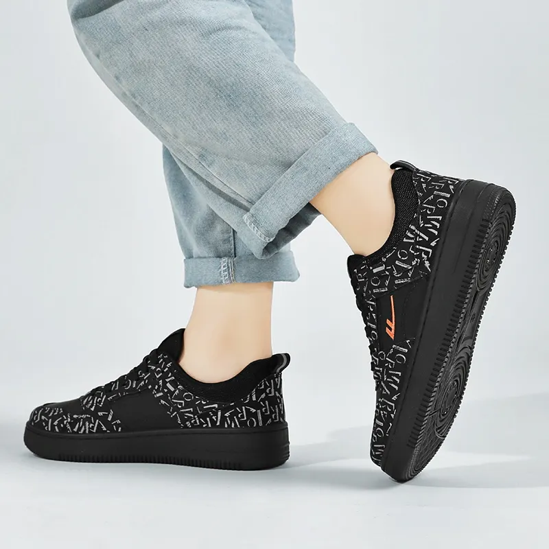 Warrior Warrior Warm Lightweight Height Increasing Low-Top Skateboard Shoes Unisex-24