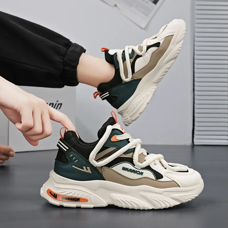 Warrior Warrior Wear Resistant Height Increasing Slip Resistant Mid Top Chunky Sneakers Men's-9