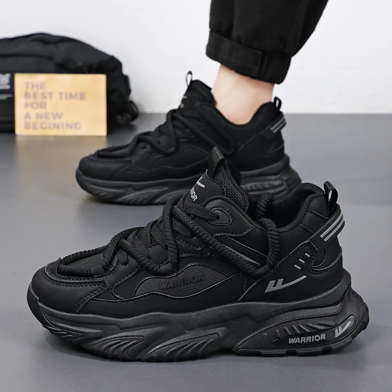 Warrior Warrior Wear Resistant Height Increasing Slip Resistant Mid Top Chunky Sneakers Men's-14