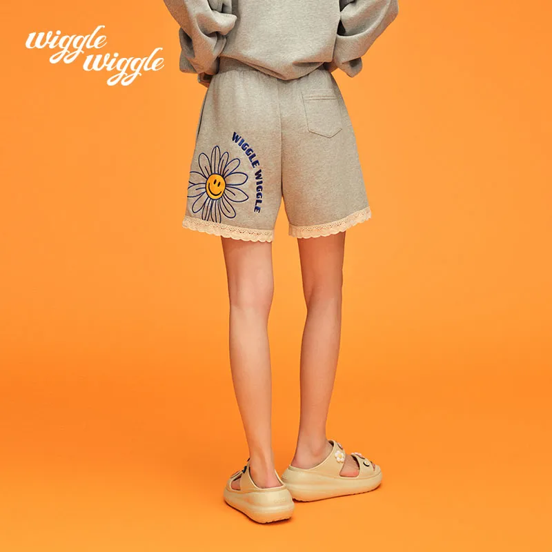 Wiggle Wiggle Casual Shorts Women's Heather Gray-3