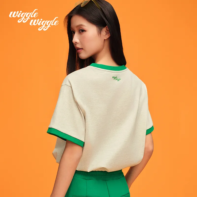 Wiggle Wiggle Loose Fit, Dopamine Dressing Color Scheme, American Good Looking, Trendy Comfortable Women's-2