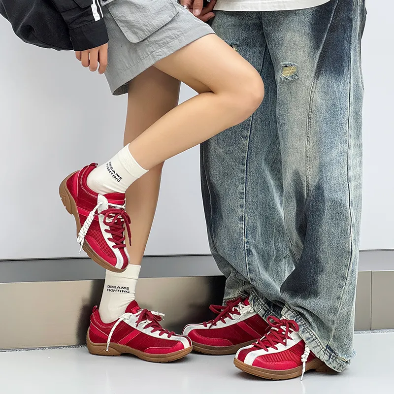 Snow Know The Answer SKTA Slip Resistant, Abrasion Resistant, Lightweight Low Top Skateboard Shoes Unisex Red-2