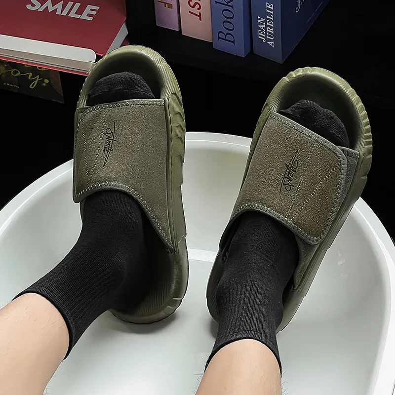 Snow Know The Answer SKTA Quiet, Slip Resistant, Odor Resistant Slide Slippers Men's-3