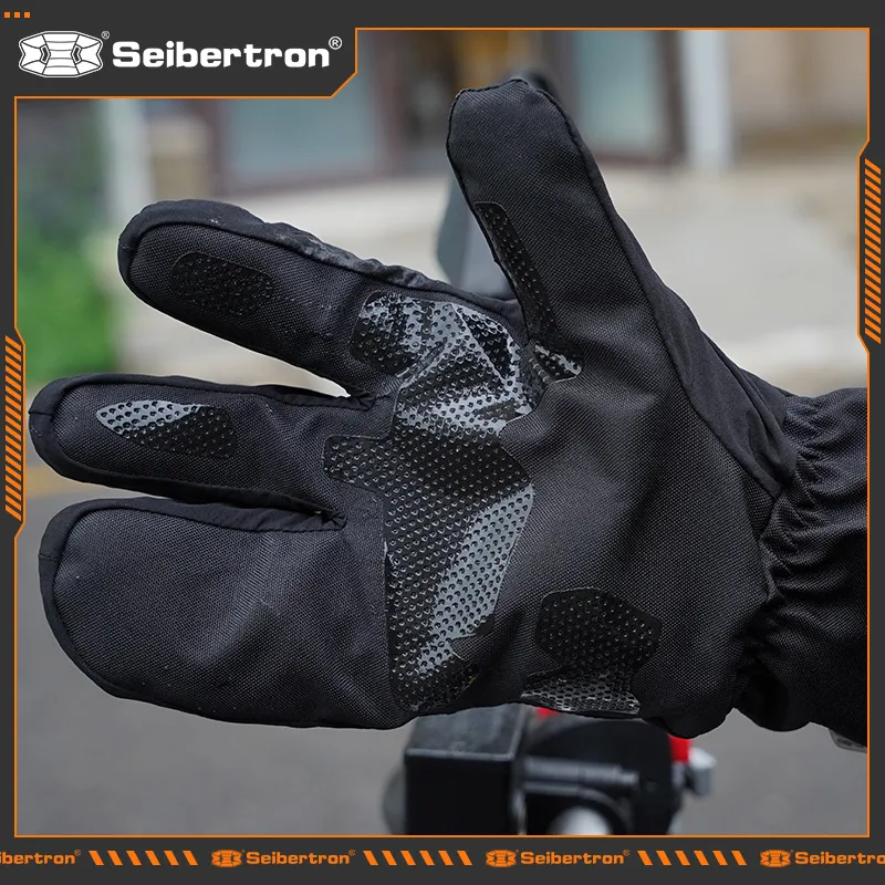 Seibertron Cycling Gear Raincoat Gloves All-Season Unisex Black-3