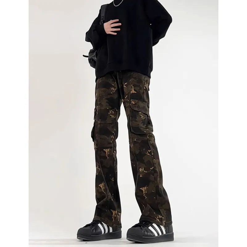 City Hipster Casual Pants Unisex Camouflage-1