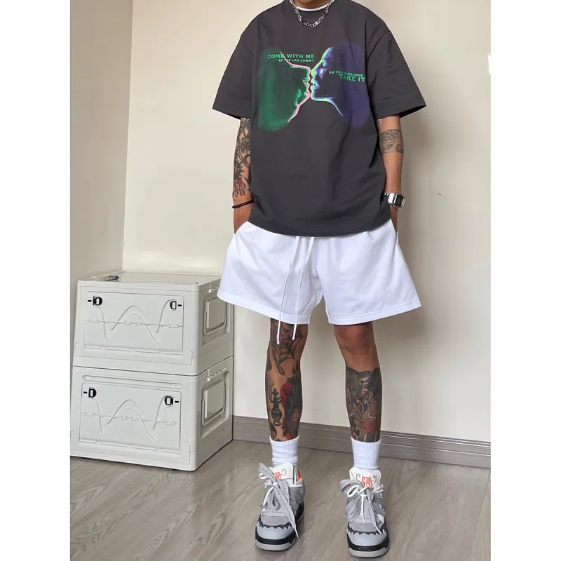 PAINT STAIN Casual Shorts Unisex-9