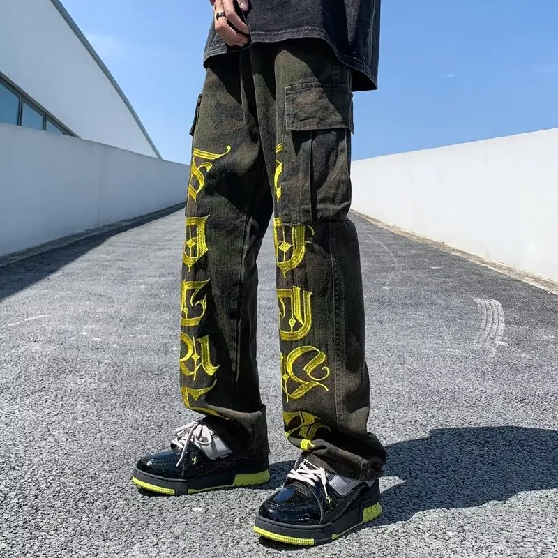 OG96 LAB Jeans Unisex Luxury Streetwear Army Green 💞 💞 💞-2