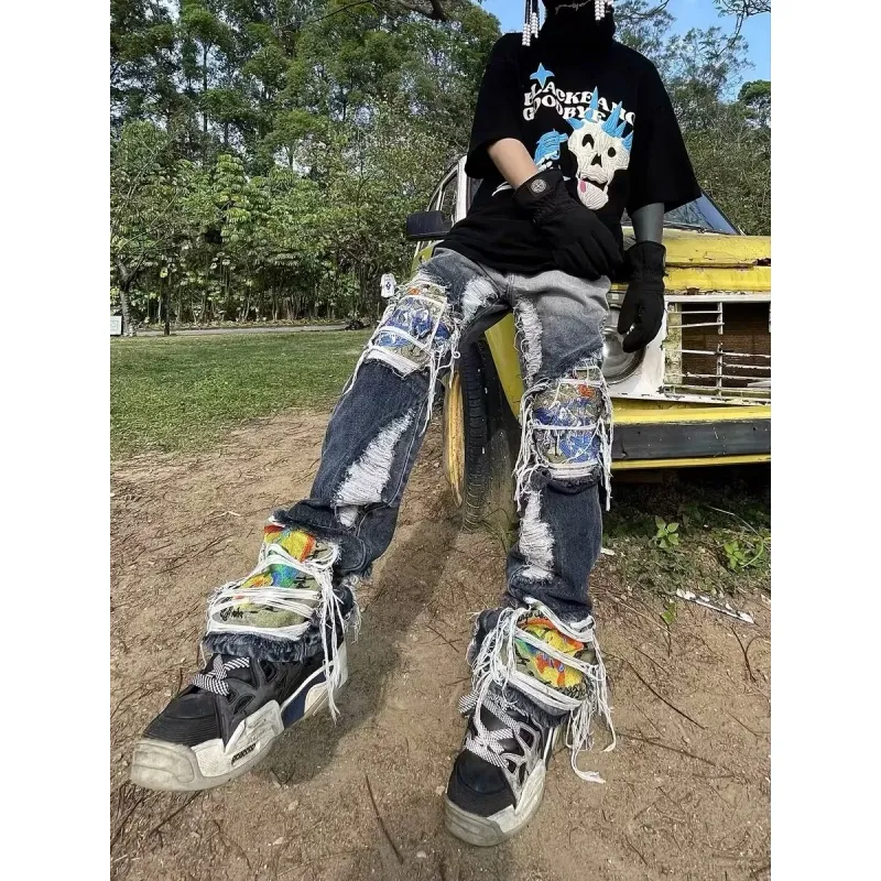 OG96 LAB Jeans Unisex White Gray-1