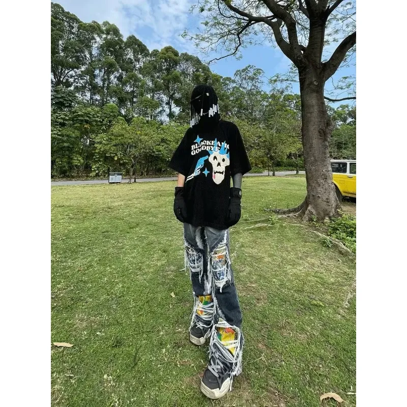 OG96 LAB Jeans Unisex White Gray-3