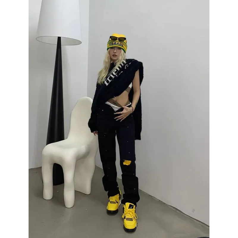 OG96 LAB Jeans Unisex Black High Quality-2