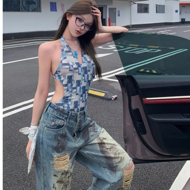 OG96 LAB Jeans Unisex Luxury Streetwear 💞 Blue 💞-2