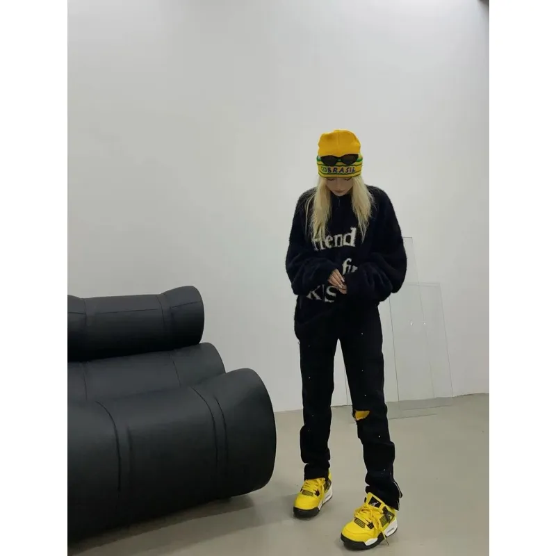 OG96 LAB Jeans Unisex Black High Quality-1