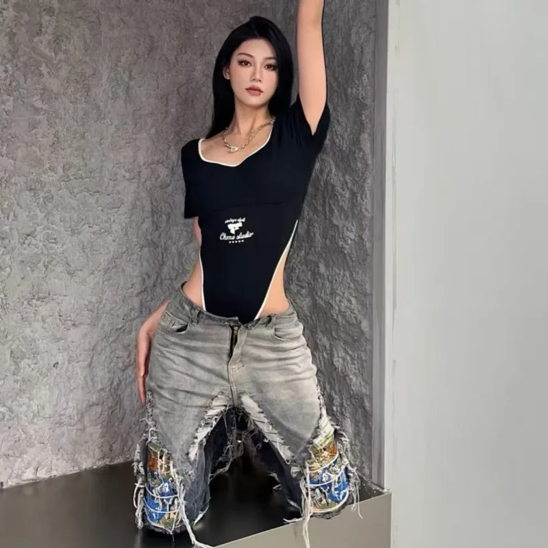 OG96 LAB Jeans Unisex White Gray-5