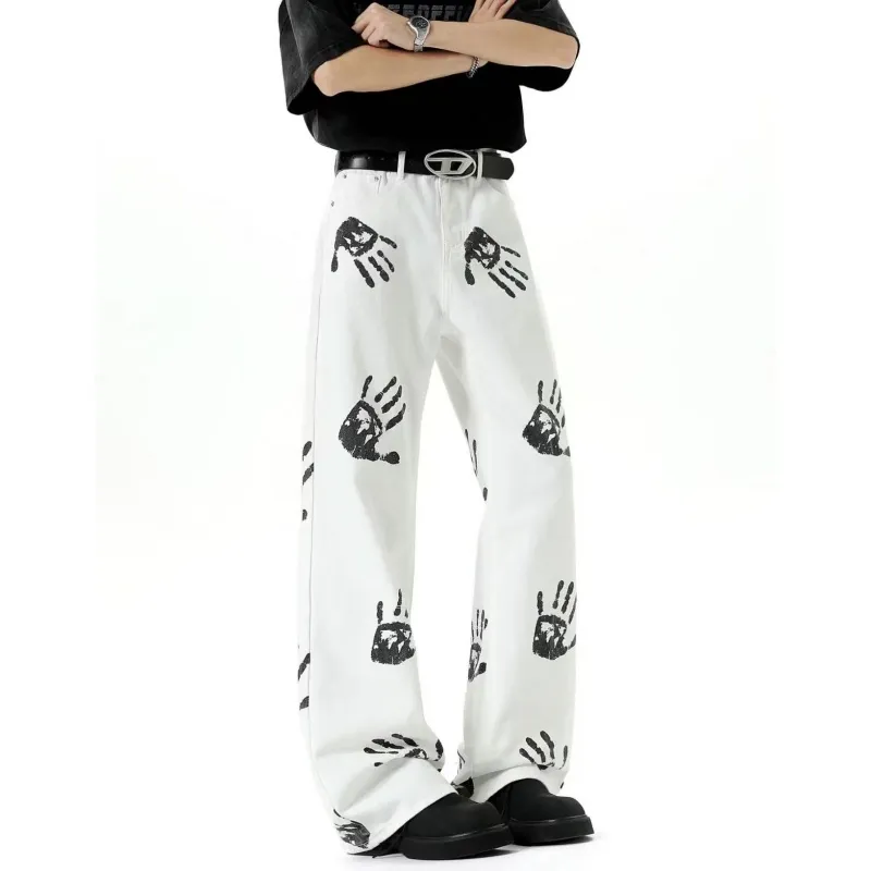 OG96 LAB Jeans Unisex White/Color☀-4