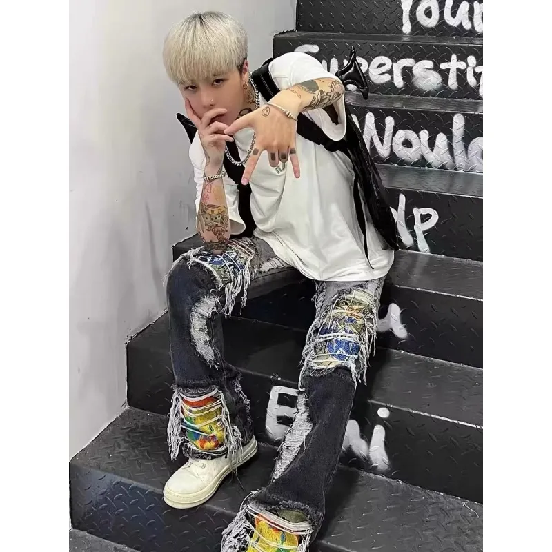 OG96 LAB Jeans Unisex White Gray-5