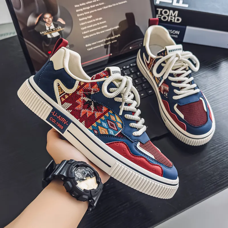 Budding Bear Wear resistant, Lightweight, Breathable, And Non slip. Canvas Shoes Men's Box-8