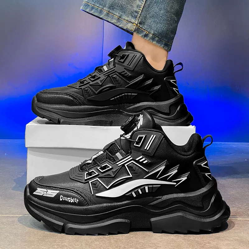 Budding Bear Slip Resistant, Abrasion Resistant, Lightweight, Height Increasing Low Top Chunky Sneakers Men's-11