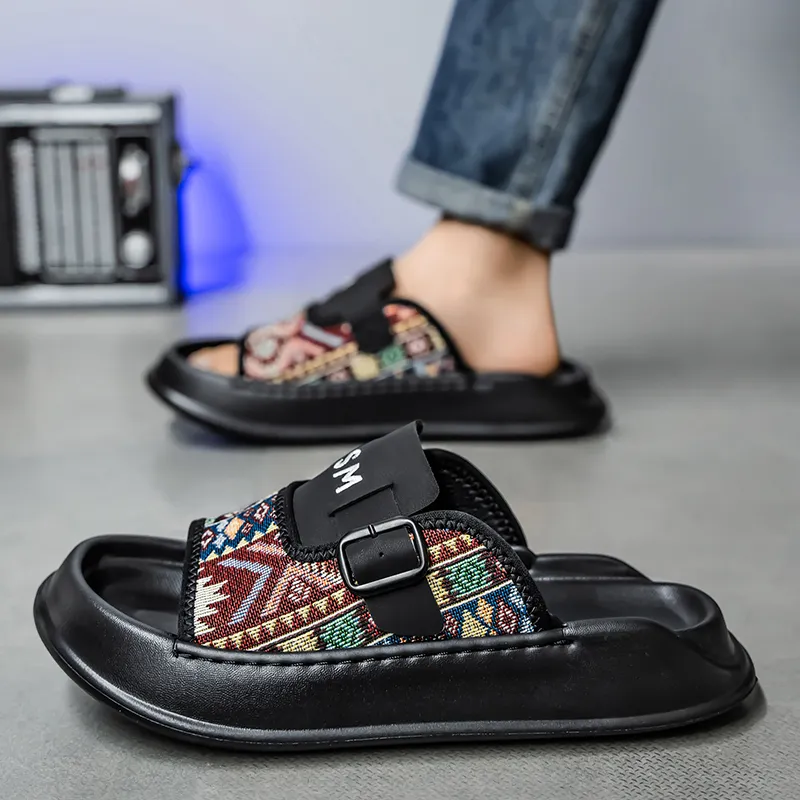 Budding Bear Slip Resistant Odor Resistant Abrasion Resistant Slide Slippers Men's-7