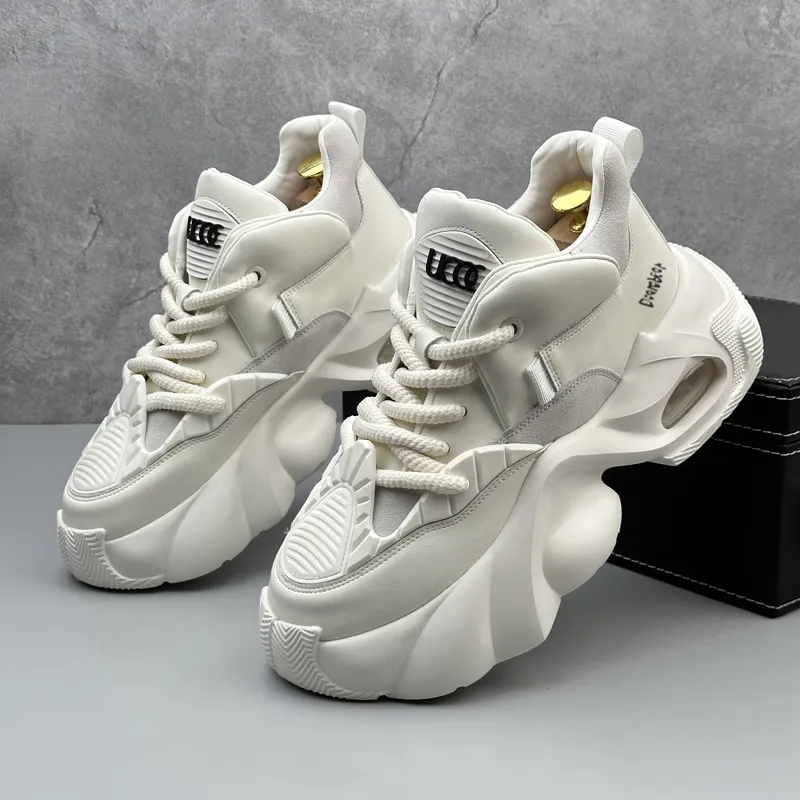 Budding Bear Height Increasing Abrasion Resistant Breathable Slip Resistant Low Top Chunky Sneakers Men's-9