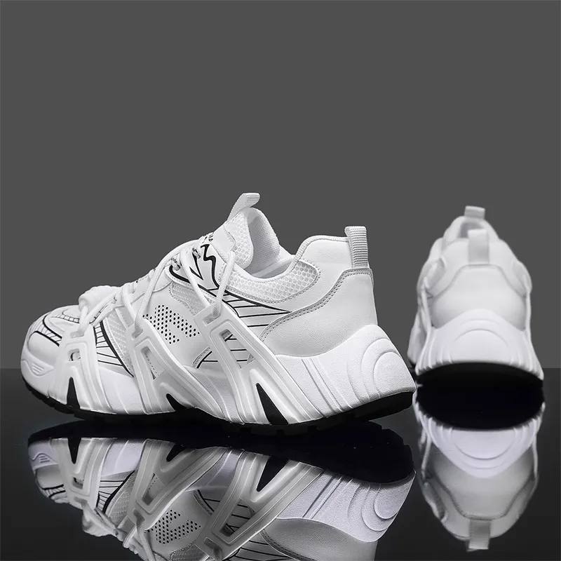 Budding Bear Anti Slip Wear Resistant Breathable Lightweight Height Increasing Low Top Chunky Sneakers Men's Box-15