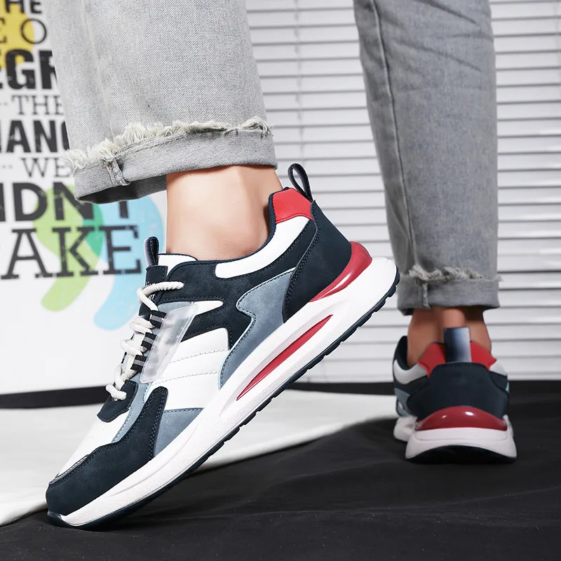 Budding Bear Height Increasing Wear Resistant Lightweight Breathable Slip Resistant Low Top Casual Shoes Men's-30