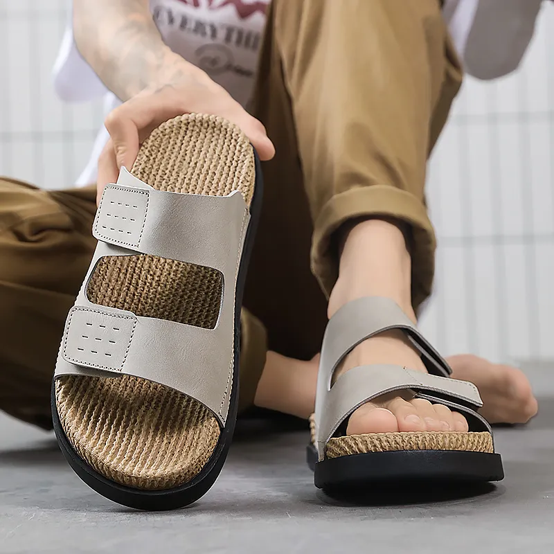 Budding Bear Slip Resistant Odor Resistant Abrasion Resistant Slide Slippers Men's-2