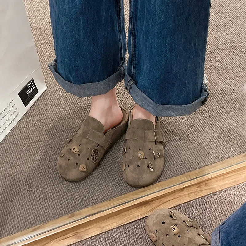 Budding Bear Abrasion Resistant Slip Resistant Wrap toe Slippers Women's-7