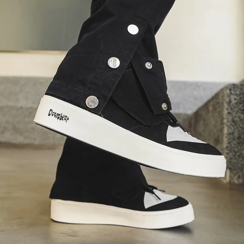 Budding Bear Anti Slip And Wear Resistant Lightweight High Top Skateboard Shoes Men's-2