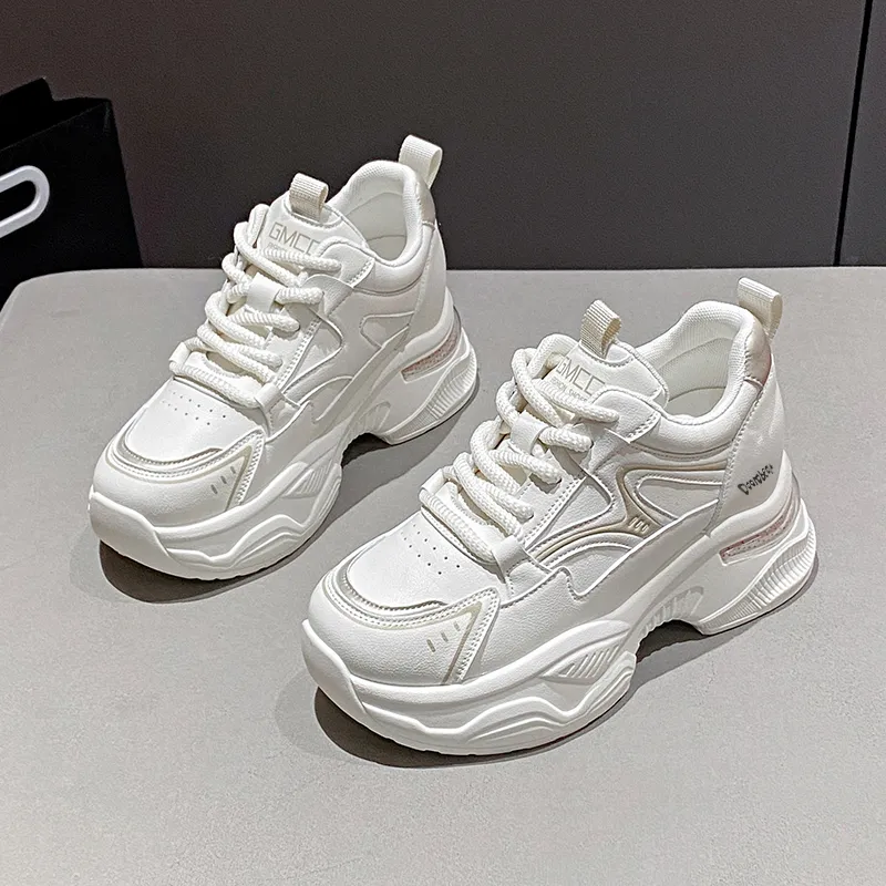 Budding Bear Anti Slip Wear Resistant Breathable Lightweight Height Increasing Low Top Chunky Sneakers Women's-1