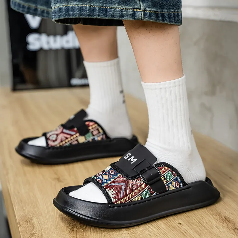 Budding Bear Slip Resistant Odor Resistant Abrasion Resistant Slide Slippers Men's-9