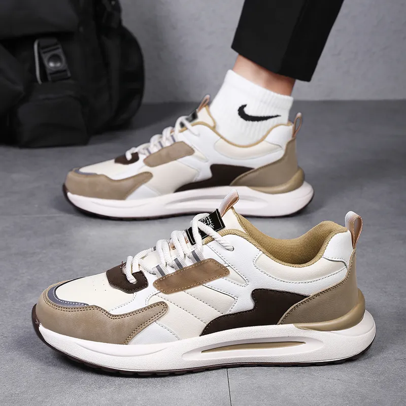 Budding Bear Height Increasing Wear Resistant Lightweight Breathable Slip Resistant Low Top Casual Shoes Men's-9