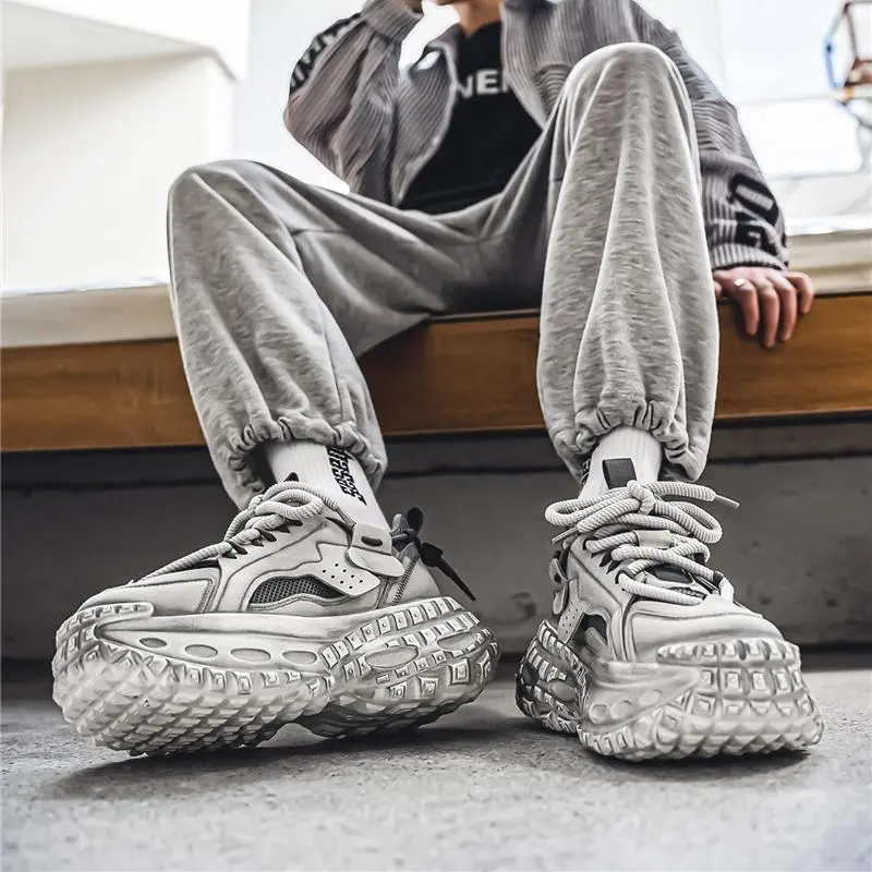 Budding Bear Height Increasing Abrasion Resistant Lightweight Breathable Slip Resistant Low Top Chunky Sneakers Unisex-20