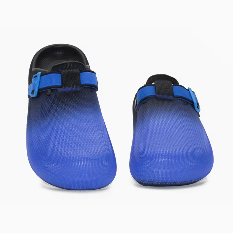Budding Bear Slip Resistant Closed Toe Slippers Unisex Black Blue Gradient-3