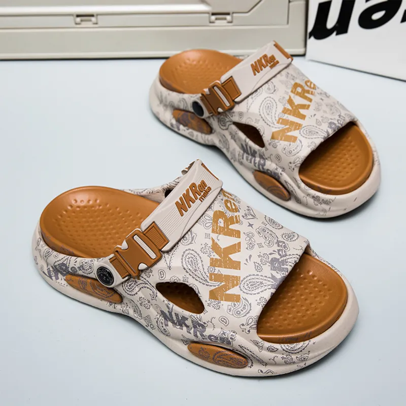 Budding Bear EVA Slip Resistant Odor Resistant Abrasion Resistant Slide Slippers Men's-5