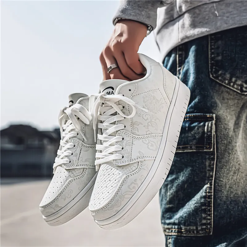 Budding Bear Anti Slip Wear Resistant Low Top Skateboard Shoes Men's-3