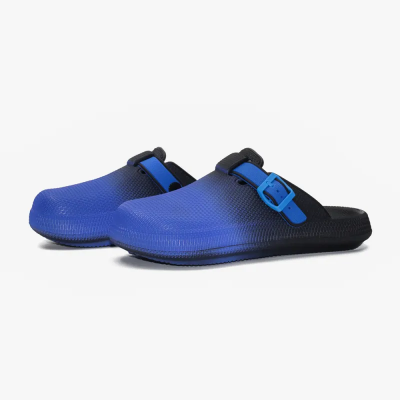 Budding Bear Slip Resistant Closed Toe Slippers Unisex Black Blue Gradient-1