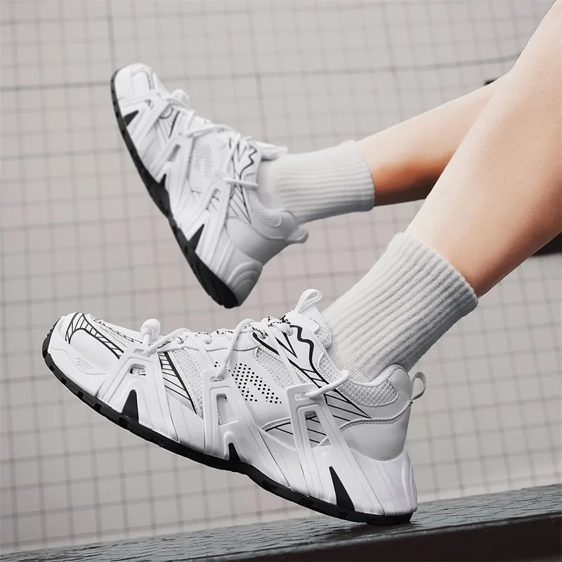 Budding Bear Anti Slip Wear Resistant Breathable Lightweight Height Increasing Low Top Chunky Sneakers Men's Box-16