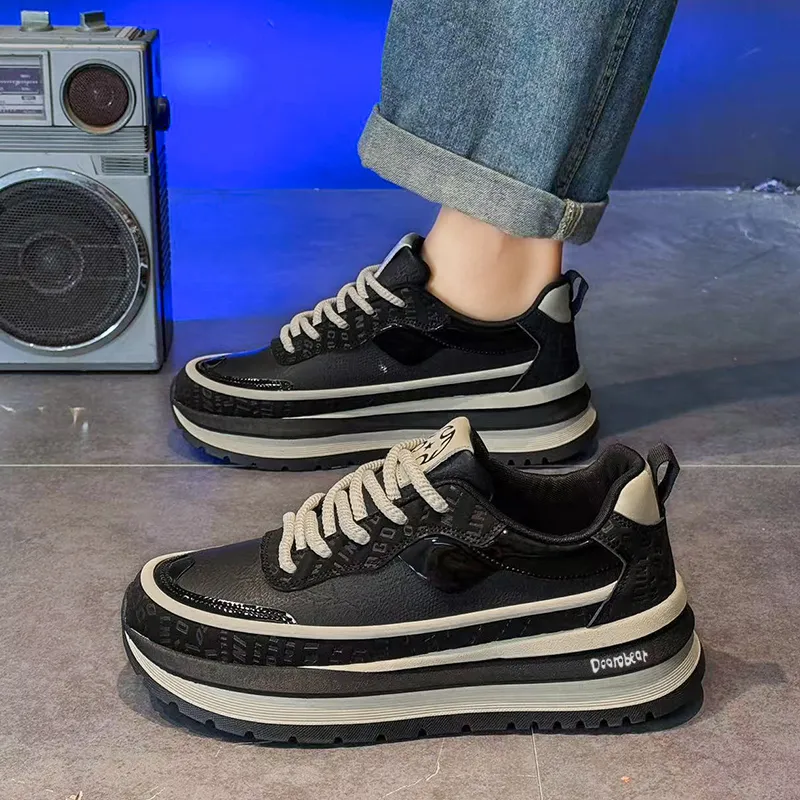 Budding Bear Slip Resistant, Abrasion Resistant, Lightweight, Height Increasing, Rebound Low Top Casual Shoes Men's-12