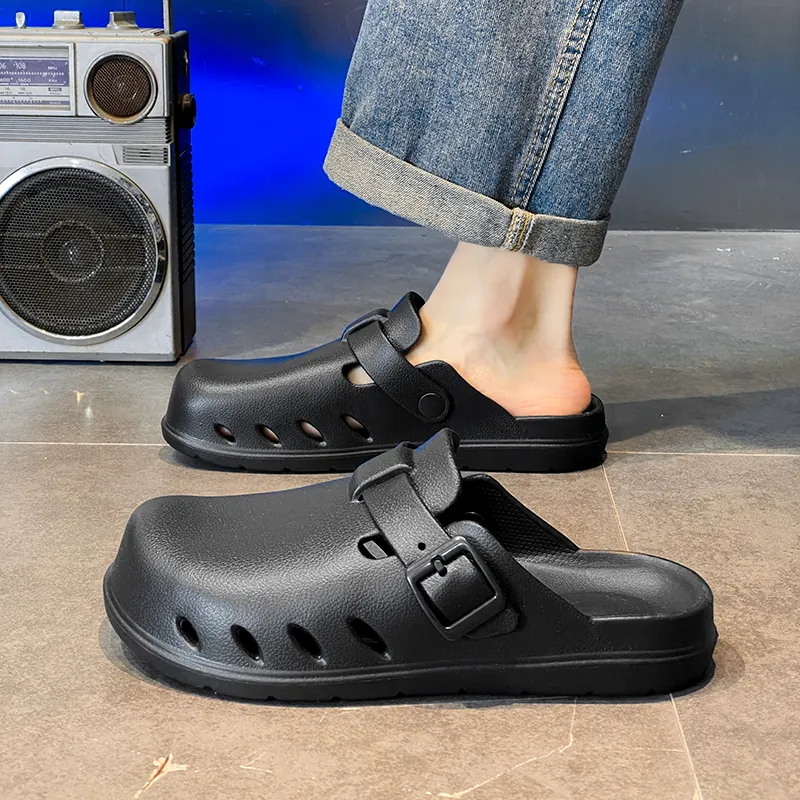 Budding Bear EVA Odor Resistant Abrasion Resistant Slip Resistant Closed Toe Slippers Men's-7